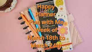 Happy Planner Plan with Me for the Week of March 18th to March 24th