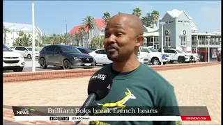 Boks vs France I Gqeberha fans celebrate quarter final win