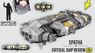 This Small Frigate Has a Utilitarian Interior, Space Engineers Critical Ship Review, Spatha