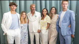 Kevin Costner, 69, admits he had so many of his kids with him at Cannes he felt like he needed a 'to