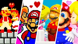 Evolution of Mario Being Kissed by Peach (1990-2023)