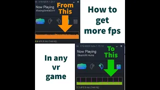 How to get more fps for FREE(steam vr/oculus vr)