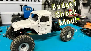 FCX24 & SCX24 $5 Forced Droop shock mod! Budget mod series! Part 1