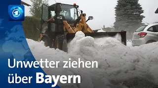 Unwetter ziehen über Bayern