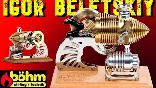 ВАКУУМНЫЙ ДВИГАТЕЛЬ Vacuum engine Flammenfresser Bohm Stirling motor HB22 ( ИГОРЬ БЕЛЕЦКИЙ )