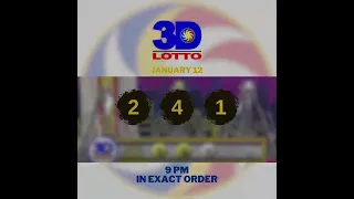 PCSO Lotto Swertres EZ2 Result (Friday) January 12, 2024 - 9PM Draw