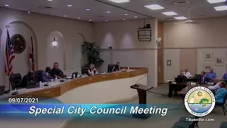 Special City Council Meeting — 09/07/2021 - 5:30 p.m.