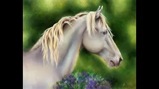 Painting a Cremello Horse Digital Painting in Krita