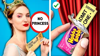 Sneaking DISNEY PRINCESSES Into the MOVIES! Sneaking Anything Anywhere With  Crafty Panda How