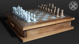 DIY 3D Printed and Epoxy Chess Set