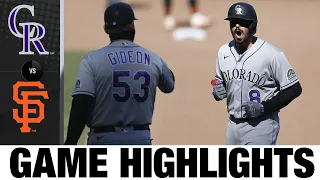 Raimel Tapia leads Rockies to 5-4 win in extras | Rockies-Giants Game Highlights 9/24/20