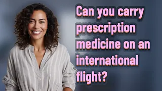 Can you carry prescription medicine on an international flight?