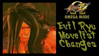 USFIV: Omega Mode - Evil Ryu Move List Changes