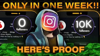 How I GOT 10K FOLLOWERS IN ONE WEEK on Instagram!!  5 STEP Masterplan to Grow on Instagram!!