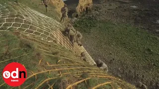 D-Day 75: Army Rangers recreate Normandy cliff climb