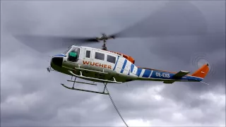 Wucher Helicopter Bell 205 Start + Landung + Flug [Full HD]