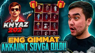 PUBG MOBILE - KNYAZ 202 ENG QIMMAT AKKAUNT SOVG'A QILDILA BUNAQASI BO'MAGAN