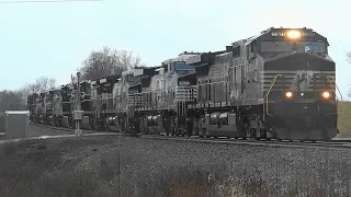 Norfolk Southern Stack Train & Funeral Train of 9 GE Dash 8's