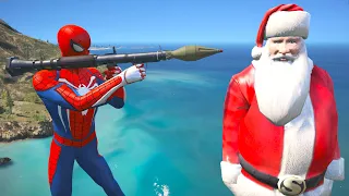 GTA 5 Water Ragdolls Spiderman vs Santa Claus Jumps/Fails (Euphoria physics | Funny Moments)