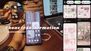 PHONE TRANSFORMATION ✨| How to make your Android aesthetic( MIUI )🌼| Super easy methods💯