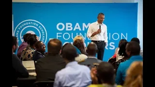 President Obama meets the Obama Foundation Scholars