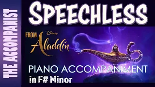 SPEECHLESS from ALADDIN (2019) - Piano Accompaniment - Karaoke