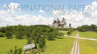 Stock Video Footage - International Paper Georgetown Mill in SC