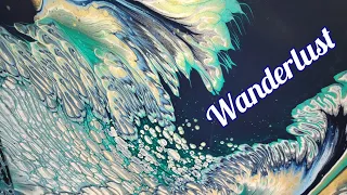 Wanderlust! 💫NEW  Acrylic Wandering Straight Pour Technique! Gorgeous Results!