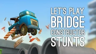 Bridge Constructor Stunts Gameplay: Let's Play Bridge Constructor Stunts on Xbox One - RAMP IT!