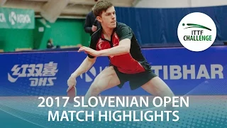 2017 Slovenian Open Highlights: Bastian Steger vs Kilian Ort (1/2)