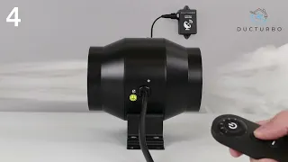 100mm inline duct fan black, remote controller