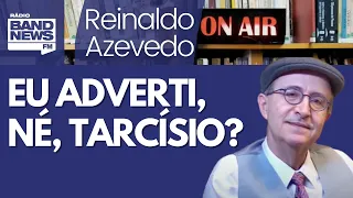 Reinaldo: Tarcísio admite a aliados que errou com seu "nem aí"