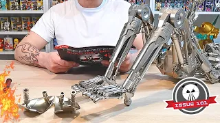 Build The Terminator T-800 Issue 101 - Attach The Left Foot & Begin Work On The Chest (Speed Build)