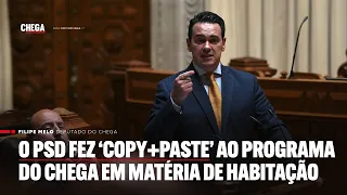 O PSD fez 'copy+paste' ao programa do CHEGA em matéria de habitação