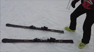 Schnelles Ski Kanten schleifen am Parkplatz