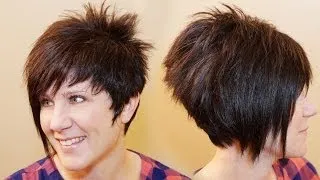 HOW TO CUT WOMENS HAIR  // Short Pixie Assymetrical A-line Haircut Tutorial