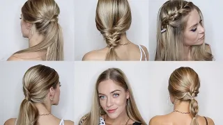 6 БЫСТРЫХ ПРИЧЕСОК-МИНУТОК НА КАЖДЫЙ ДЕНЬ | 6 EASY 1 MINUTE HAIRSTYLES