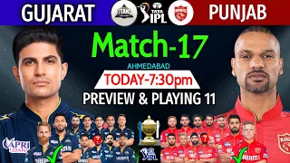 IPL 2024 Match-17 | Gujarat Vs Punjab Details & Playing 11 | GT Vs PBKS IPL 2024 | PBKS Vs GT 2024 |