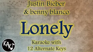 Lonely Karaoke - Justin Bieber & benny blanco Instrumental Lower Higher Female Original Key