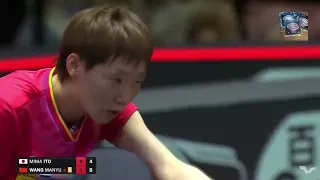 Mima Ito vs Wang Manyu - (2-4) - QS Women Singapore Smash 2024