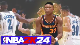 NBA 2K24 MyNBA Eras: 1993 Pacers vs Hornets (Jordan Era) Remastered by @Retro-Rob | #happynewyear 🎊