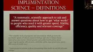 Implementation Science in Cancer Prevention, Screening and Treatment: The Why, What and How?