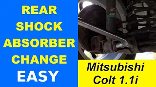 Mitsubishi Colt 1.1i - Rear Shock Absorber Change Without Lifting The Car