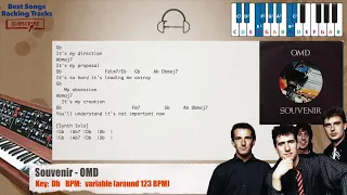 🎹 Souvenir - OMD Piano Backing Track with chords and lyrics
