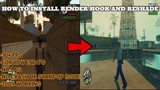 How To Install Render Hook & Reshade For Low-End PC || GTA San Andreas || GoldSkull-777