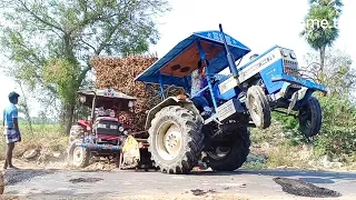 Mahindra Arjun 605Ultra  Sugarcane Load Tractor Swaraj 744 power pulling Videos | Come to my Village