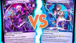 CREATORS CLASH! Wind Diana vs Wind Arisanna - Grand Archive TCG Gameplay (ft. @OnceInLuv)