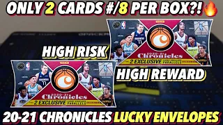 2 RANDOM CARDS #/8 PER BOX?!🔥 | 2020-21 Panini Chronicles Basketball Lucky Envelope Box Review x2