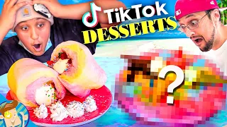 Trying Unique TIK TOK Desserts!! Edible Art! (FV Family Miami Florida Icy & Spicy Cotton Candy Vlog)