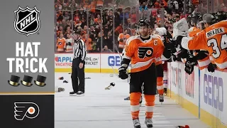 Claude Giroux notches 100th point en route to first hat trick